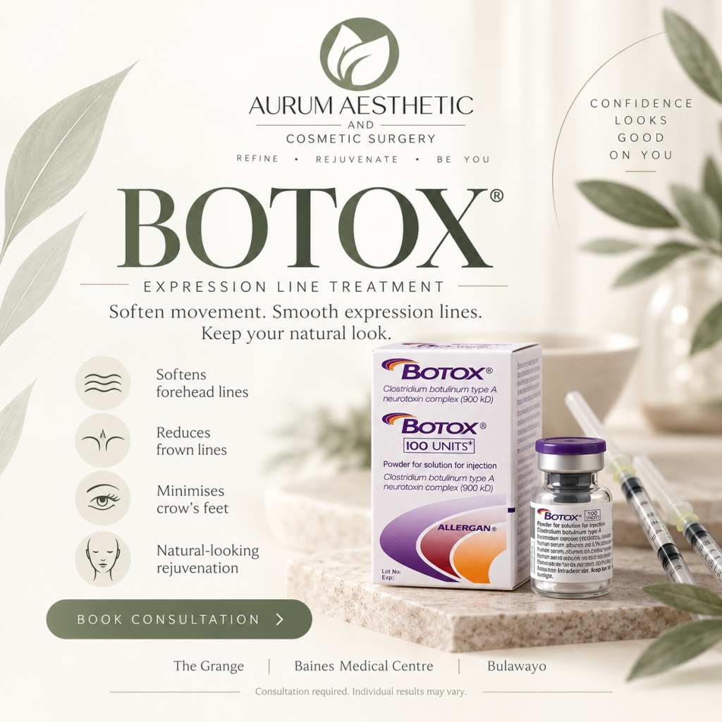 Botox treatment consultation at AURUM Aesthetic and Cosmetic Surgery in Zimbabwe